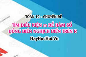 Tìm điều kiện m để hàm số đồng biến, nghịch biến trên tập xác định - Toán 12 chuyên đề